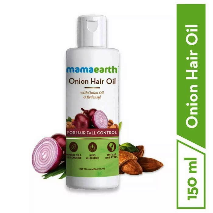 Mamaearth Onion Oil For Hair Growth & Hair Fall Control with Redensyl | 150 ML