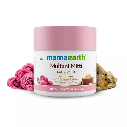 Mamaearth Multani Mitti Face Pack with Multani Mitti and Bulgarian Rose 100g