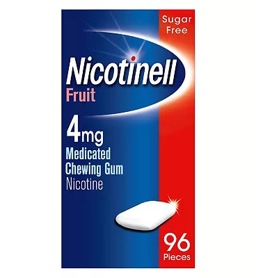 Nicotinell 4mg Extra Strength Gum - Fruit 96 Pieces