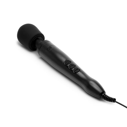 Black Doxy Original Massager with textured surface and ergonomic handle, designed for powerful personal massage therapy.
