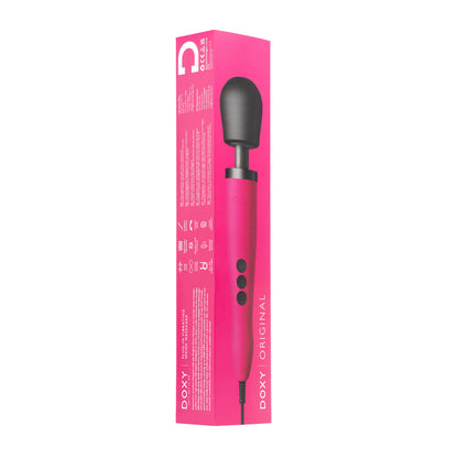 Pink Doxy Original Massager with textured surface and ergonomic design, showcasing its compact and powerful handheld shape.
