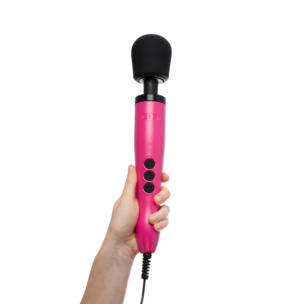 Pink Doxy Original Massager with textured grip and sleek design, perfect for targeted, powerful vibrations.