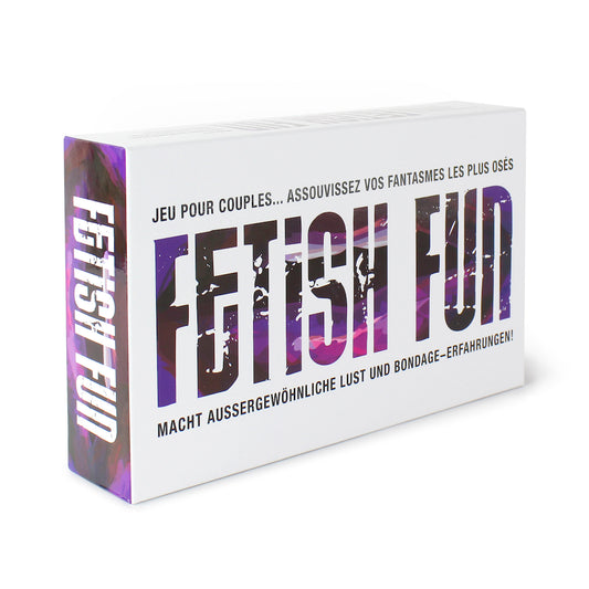 Fetish Fun Game by Creative Conceptions LTD featuring French and German language cards for adult game entertainment