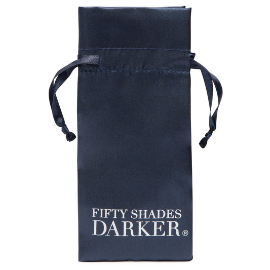 Fifty Shades of Grey Beaded Clitoral Clamp from Fifty Shades Darker Just Sensation collection showing the beaded metal clamp on a white background.