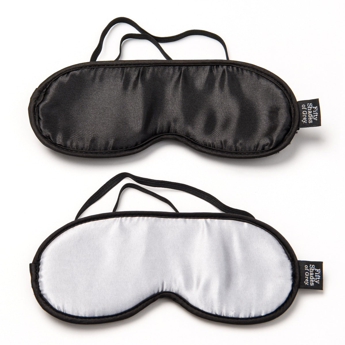Fifty Shades of Grey No Peeking soft twin blindfold set with smooth fabric and adjustable straps for comfortable, discreet use.
