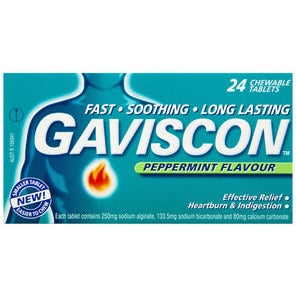 Gaviscon Chewable Tablets Peppermint - 24 Tablets