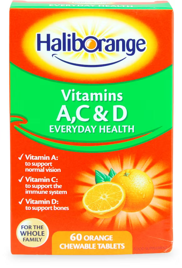 Haliborange A,C & D Vitamins 60 Chewable Tablet