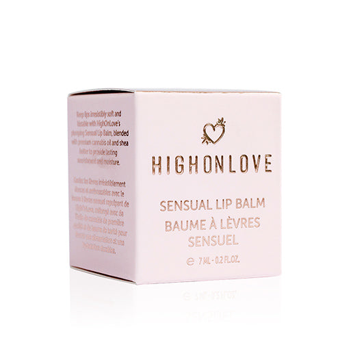 High On Love Limited Edition sensual lip balm in a sleek container with a smooth, glossy finish and subtle branding.