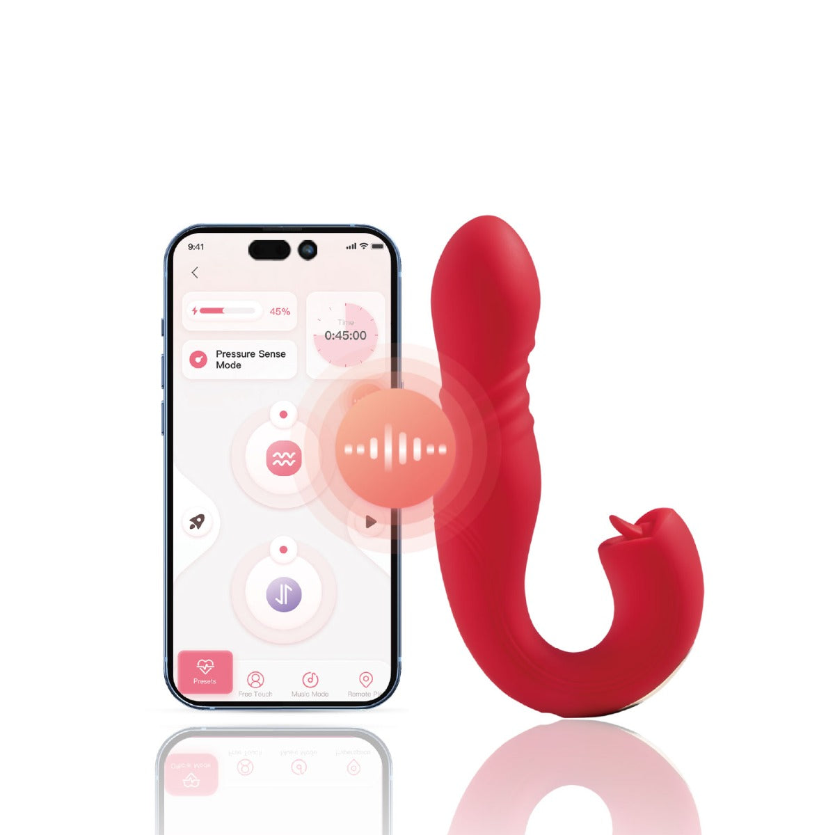 Honey Play Box - Joi Thrust 2 - Thrusting G Spot Vibrator & Tongue Clit Licker (App Controlled, Pressure Sensing)