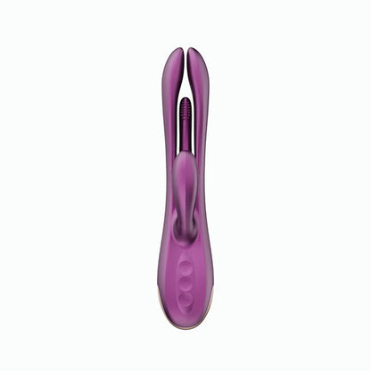 Honey Play Box Terri purple rabbit vibrator with app control, featuring textured surface and ergonomic design for sensory stimulation.