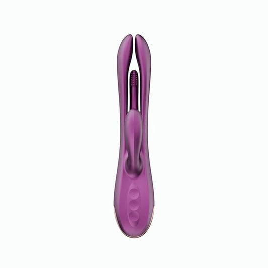Honey Play Box Terri purple rabbit vibrator with app control, featuring textured surface and ergonomic design for sensory stimulation.