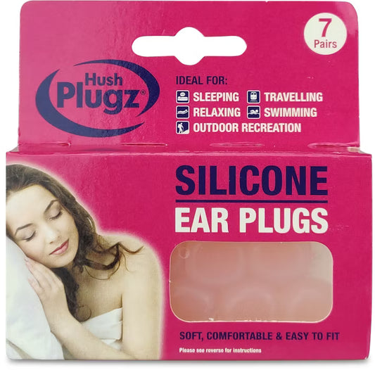 Hush Plugz Silicone Earplugs - 7 Pairs