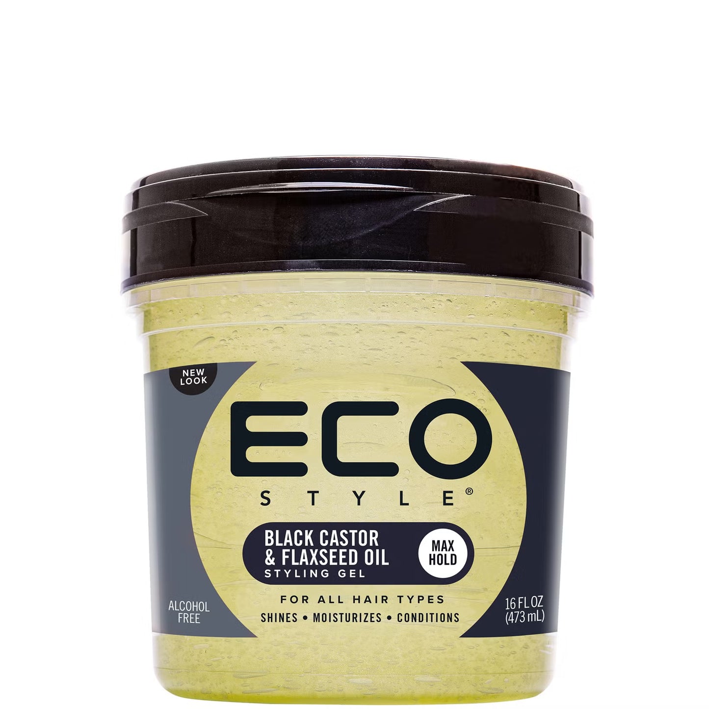 Eco Style Black Castor And Flaxseed Oil Hair Styling Gel 473ml
