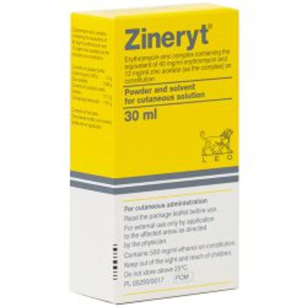 Zineryt (Erythromycin + Zinc Acetate) 40mg + 12mg Solution 30ml