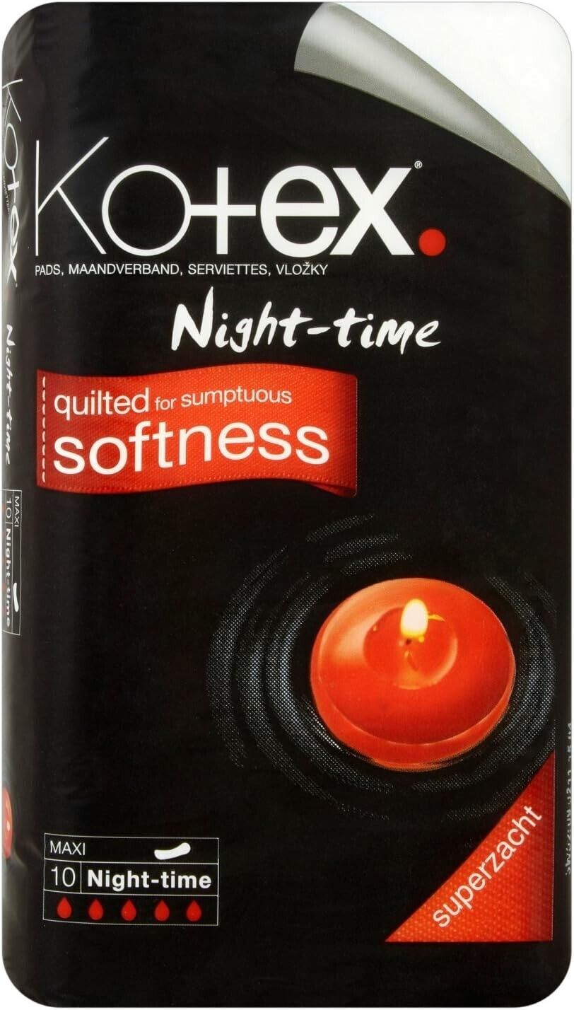 Kotex Maxi Towels Nightime Pads 10 Pack