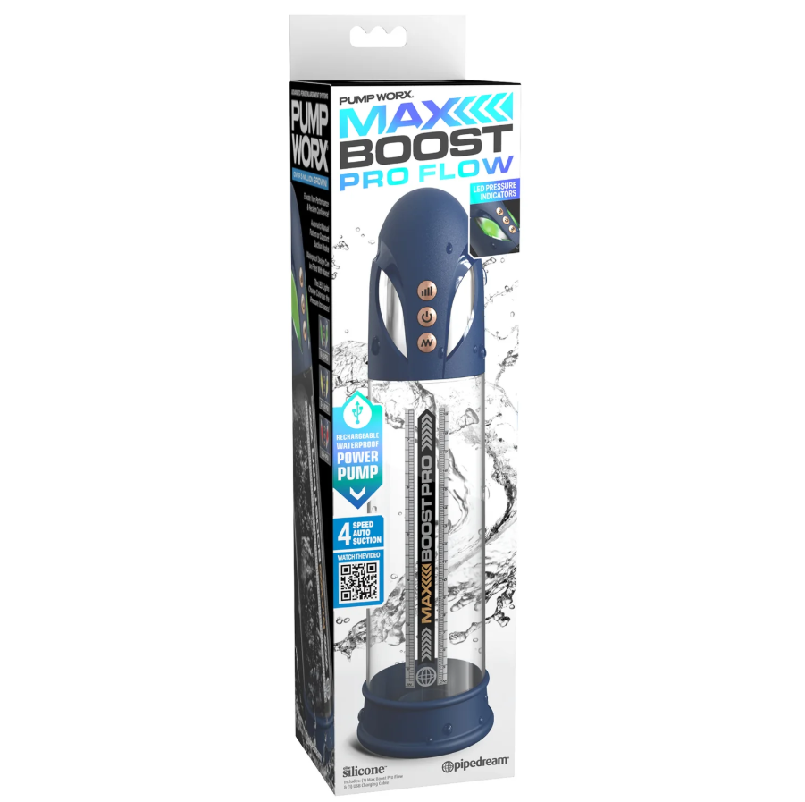 Pipedream - Pump Worx  - Max Boost Pro Flow  - Blue/Clear
