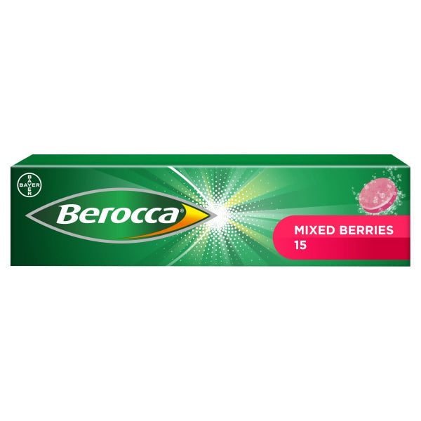 Berocca Berries Energy Vitamin Tablets 15 Tablets