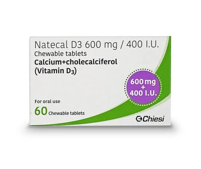 Natecal D3 Chewable Tablets 600MG/400IU