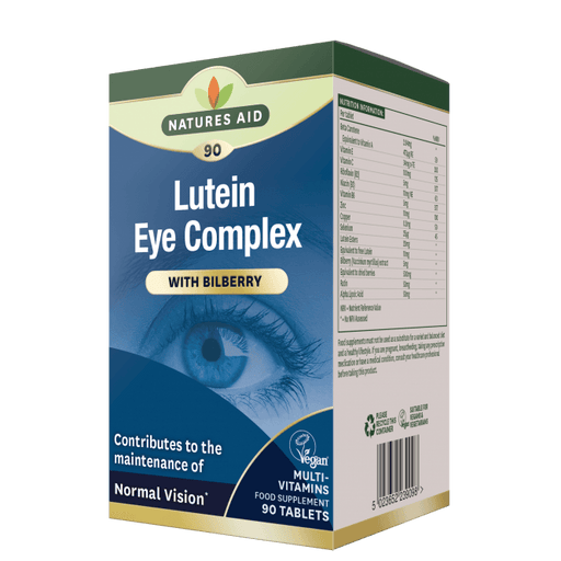 Natures Aid Lutein Eye Complex With Blueberry 30 Tablets