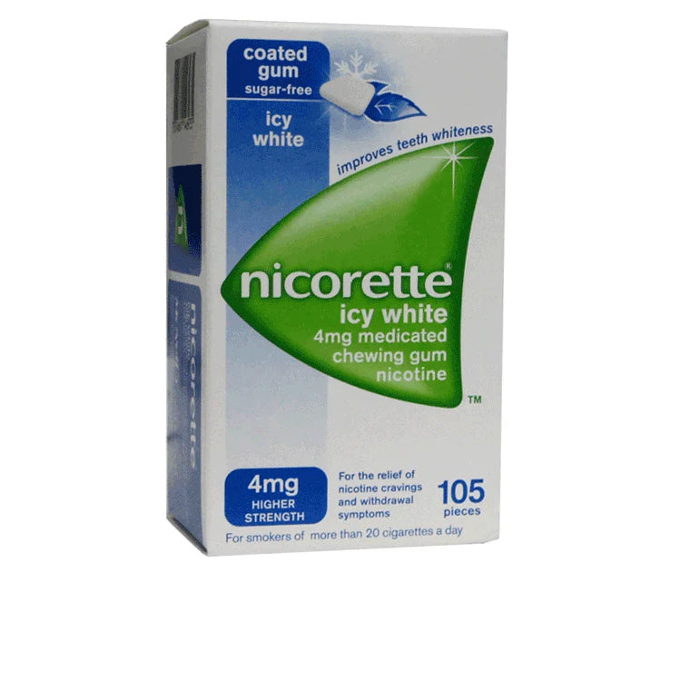 Nicorette Gum Icy White 4mg - 105 Pieces