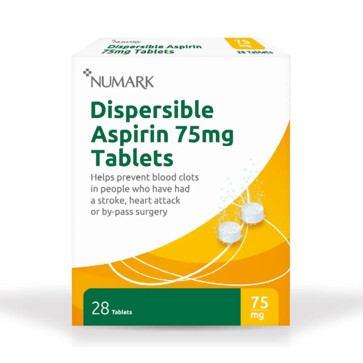 Numark Dispersible Aspirin 75mg Tablets 28's