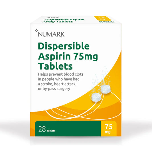 Numark Dispersible Aspirin 75mg Tablets 28's