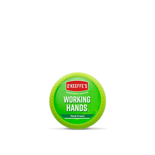 O’Keeffe’s Working Hands hand cream jar, 96g, with a white lid and label, designed for dry, cracked skin nourishment.