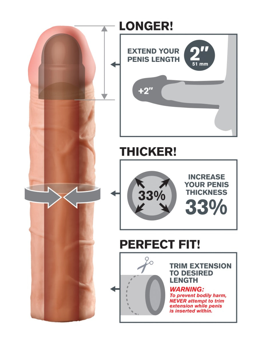 Pipedream - Fantasy X-tensions  - Perfect 2" Extension - Light