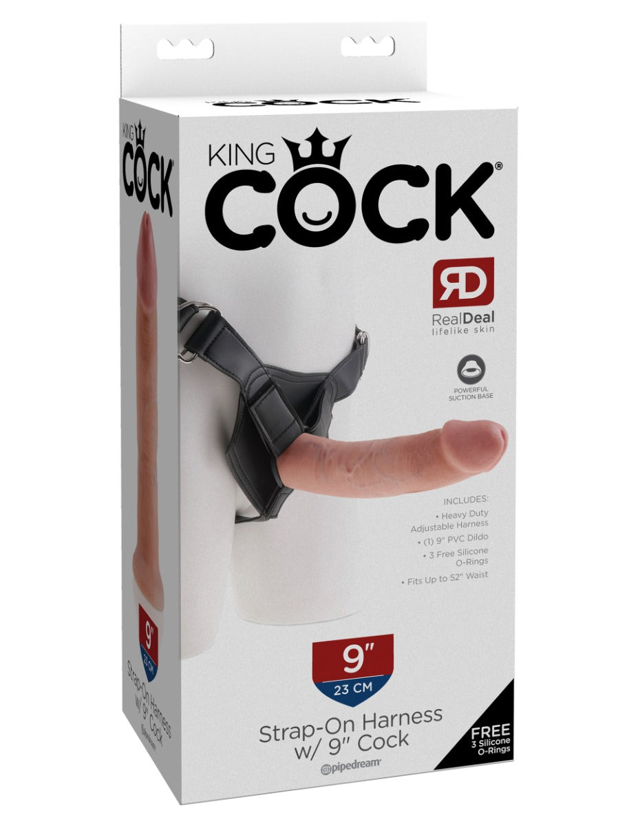 Pipedream - King Cock - Strap on Harness with 9" Cock  - Light