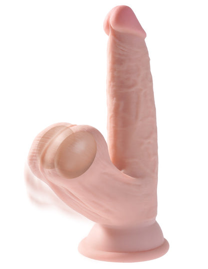 Pipedream - King Cock Plus - 6" Triple Density Cock With Swinging Balls   - Light