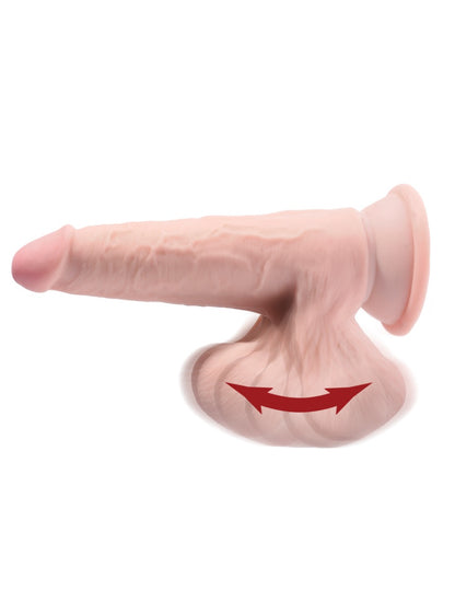 Pipedream - King Cock Plus - 6" Triple Density Cock With Swinging Balls   - Light