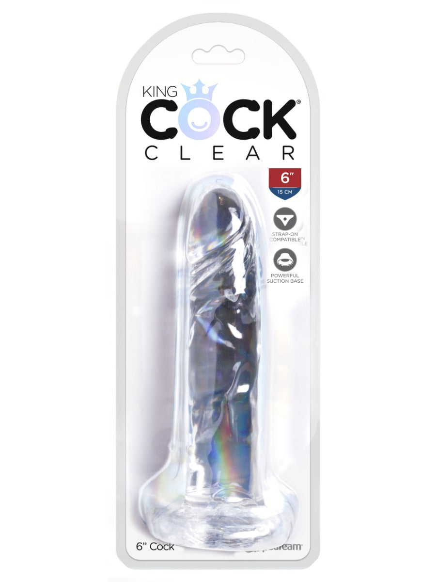 Pipedream - King Cock Clear - 6"  - Clear