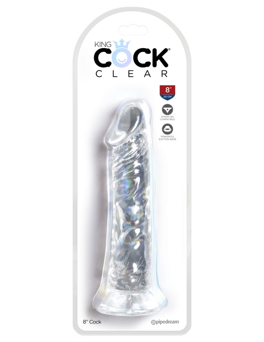 Pipedream - King Cock Clear - 8"  - Clear