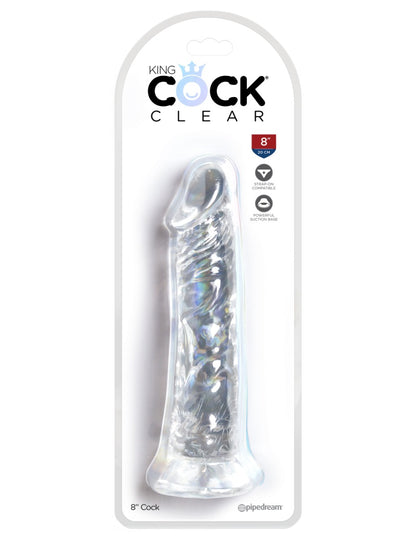 Pipedream - King Cock Clear - 8"  - Clear