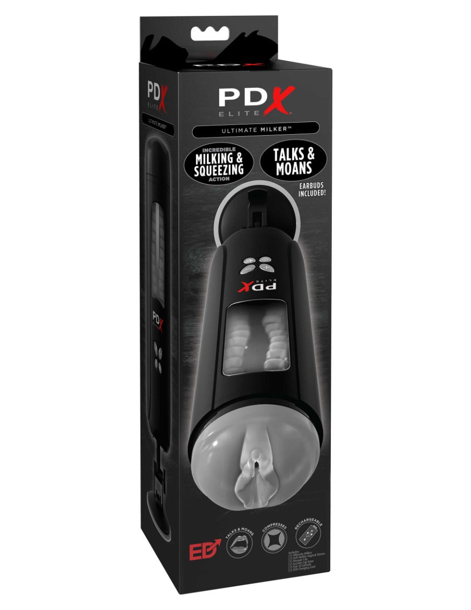 Pipedream - PDX Elite - Ultimate Milker  - Clear/Black