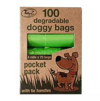 100 Degradable Doggy Bags 4 Rolls