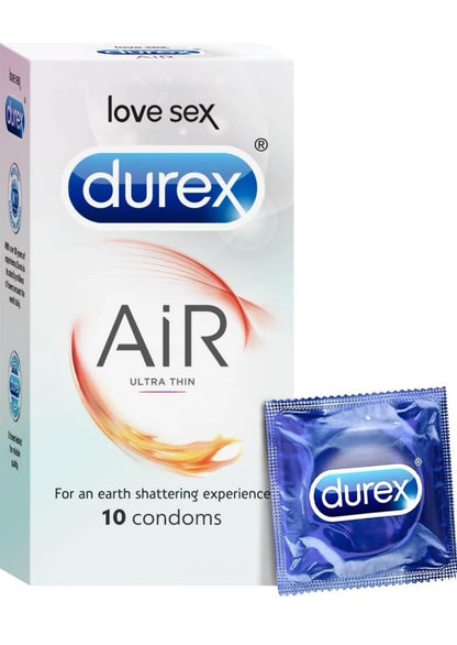 Durex Air Condoms, Ultra Thin Condoms, 10 Units Expiry- 28/02/2026