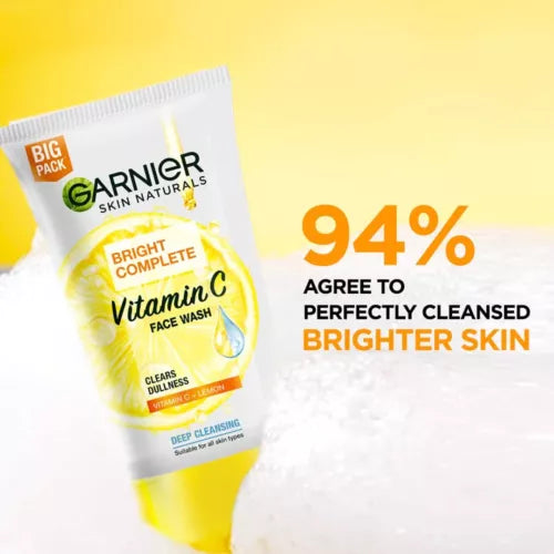 Garnier Skin Naturals Bright Complete Vitamin C FaceWash For Brighter Skin 150g