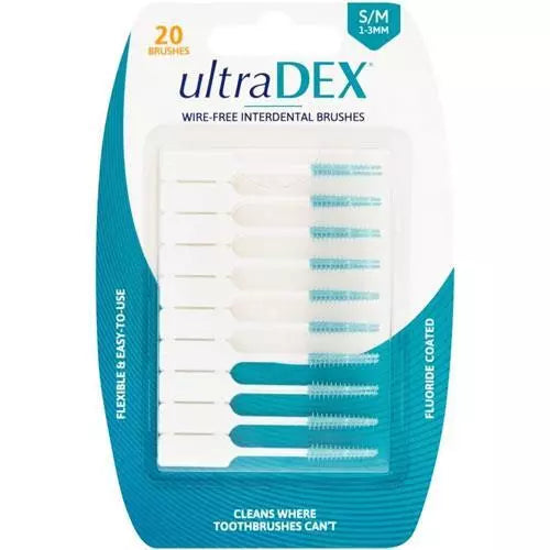 UltraDEX Wire-Free Interdental Brush Small/Medium - 20 Per Pack
