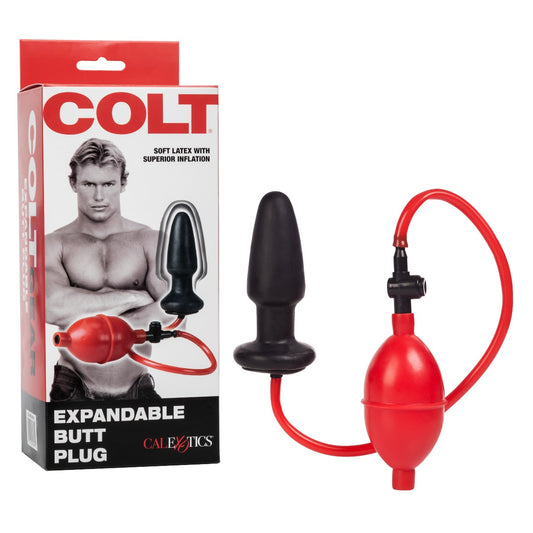 COLT Hefty Probe Inflatable Butt Plug - Black