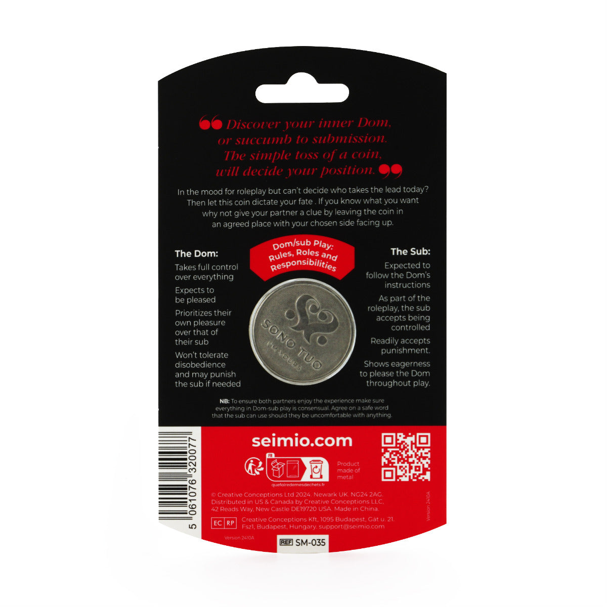 SEI MIO / SONO TUO - Stainless Steel Coin