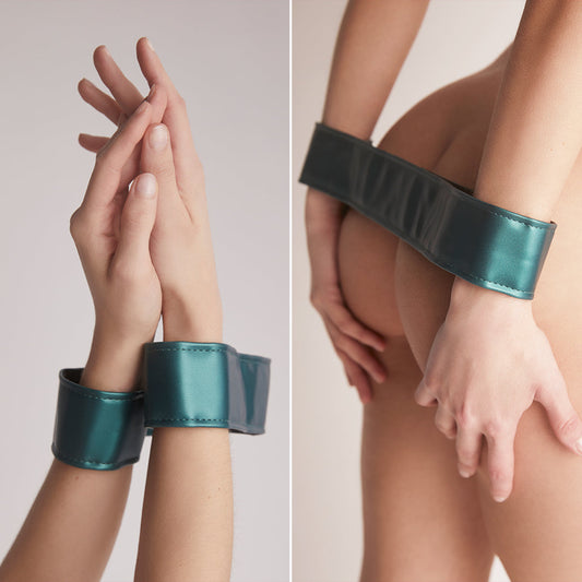 Strap On Me - Leatherette Harness Curious  -  Metallic Green