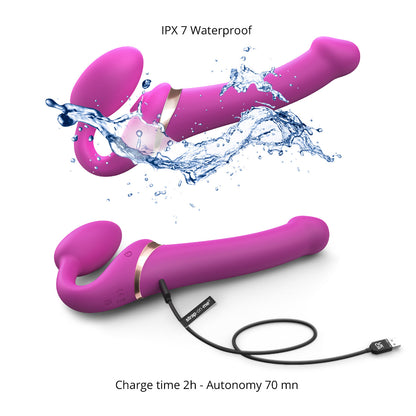 Strap On Me - Multi Orgasm Bendable Strap-On - Fuchsia