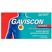 Gaviscon Advance Mint Chewable- 24 Tablets