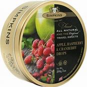 Simpkins Tin Travel Sweets Raspberry 200g