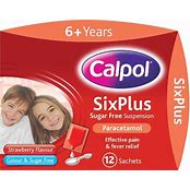 Calpol Six Plus Sugar Free Suspension Sachets