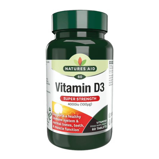 Natures Aid Vitamin D3 Super Strength 4000iu 80 Tablets