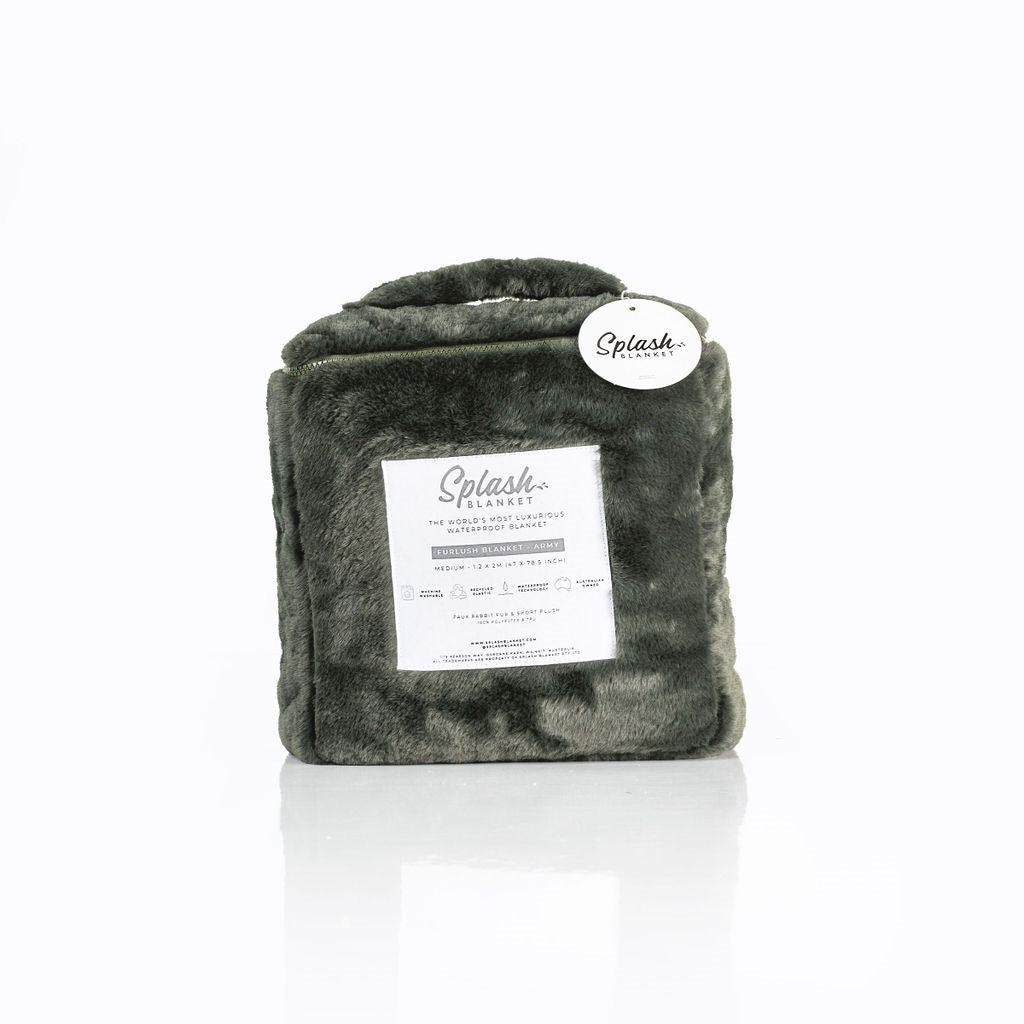 Splash Blanket - Furlush (NON bonded) - Army