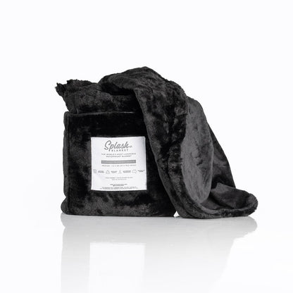 Splash Blanket - Furlush (NON bonded) - Black on Black
