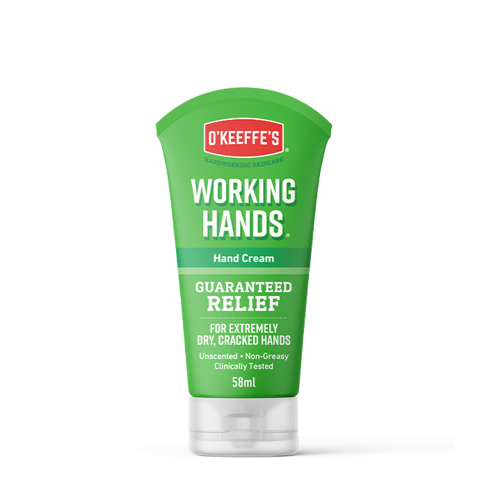 O’Keeffe’s Working Hands 60g tube of hand cream showing the product tube with branding and label details.